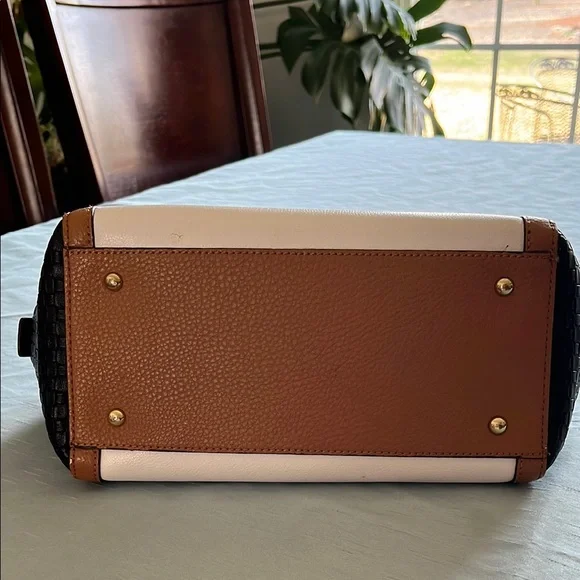 Anne Klein Black and White Satchel with Elegant Design - Picture 11 of 15